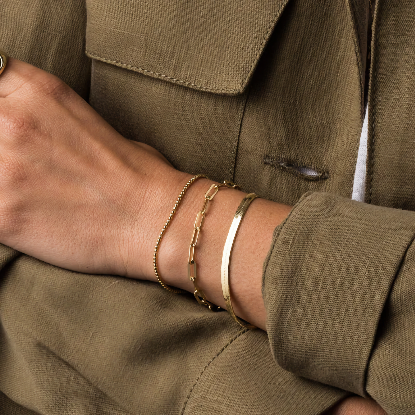 Ellaine Gouden Visgraat Armband