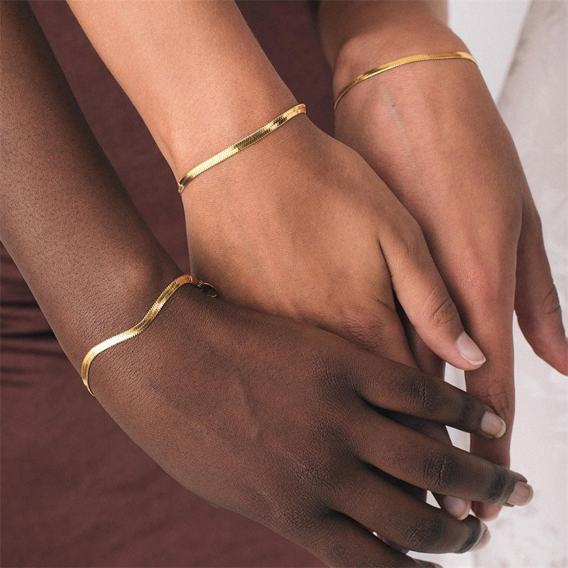 Vida Gouden Herringbone Armband