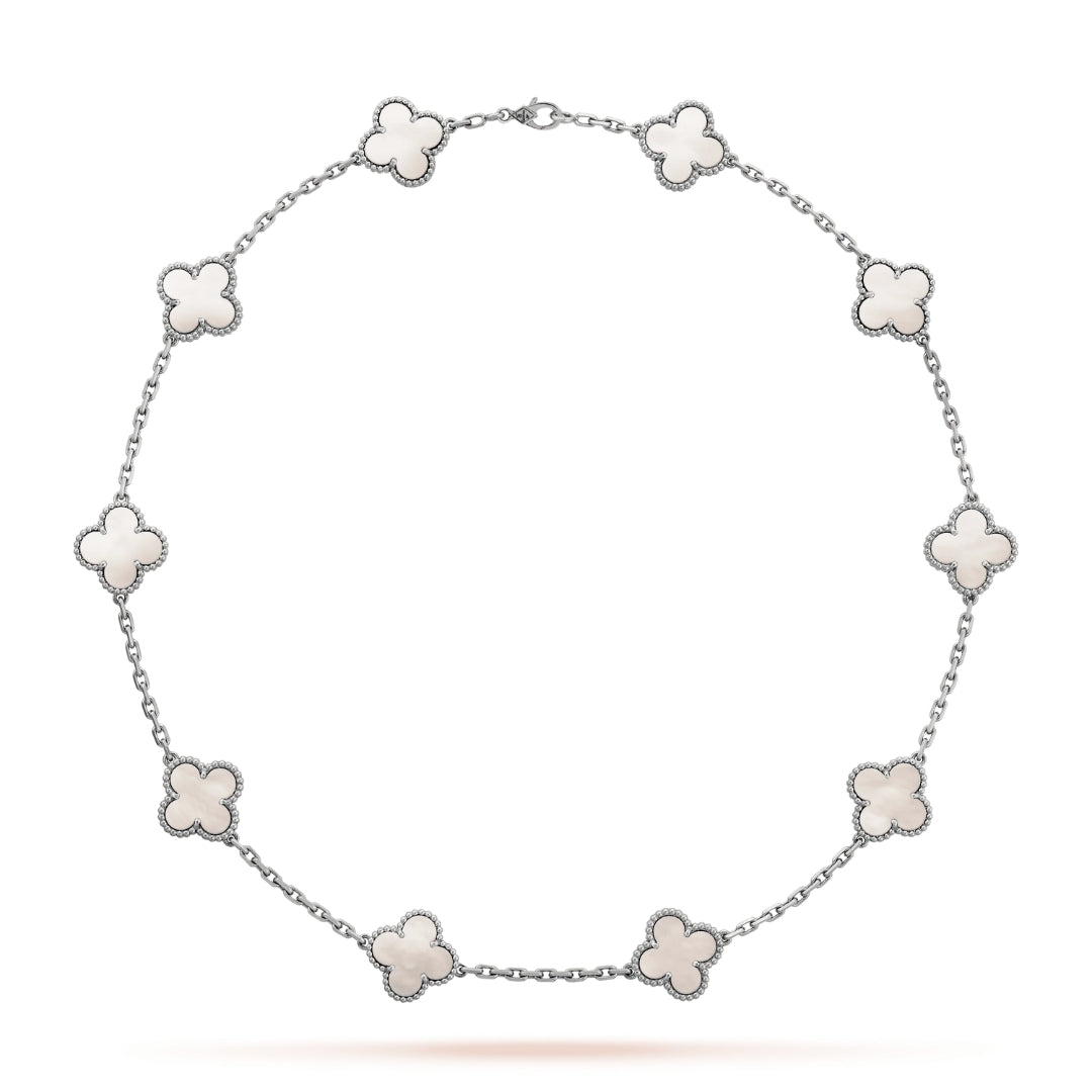 CLOVER | 10 Motief Zilveren Ketting