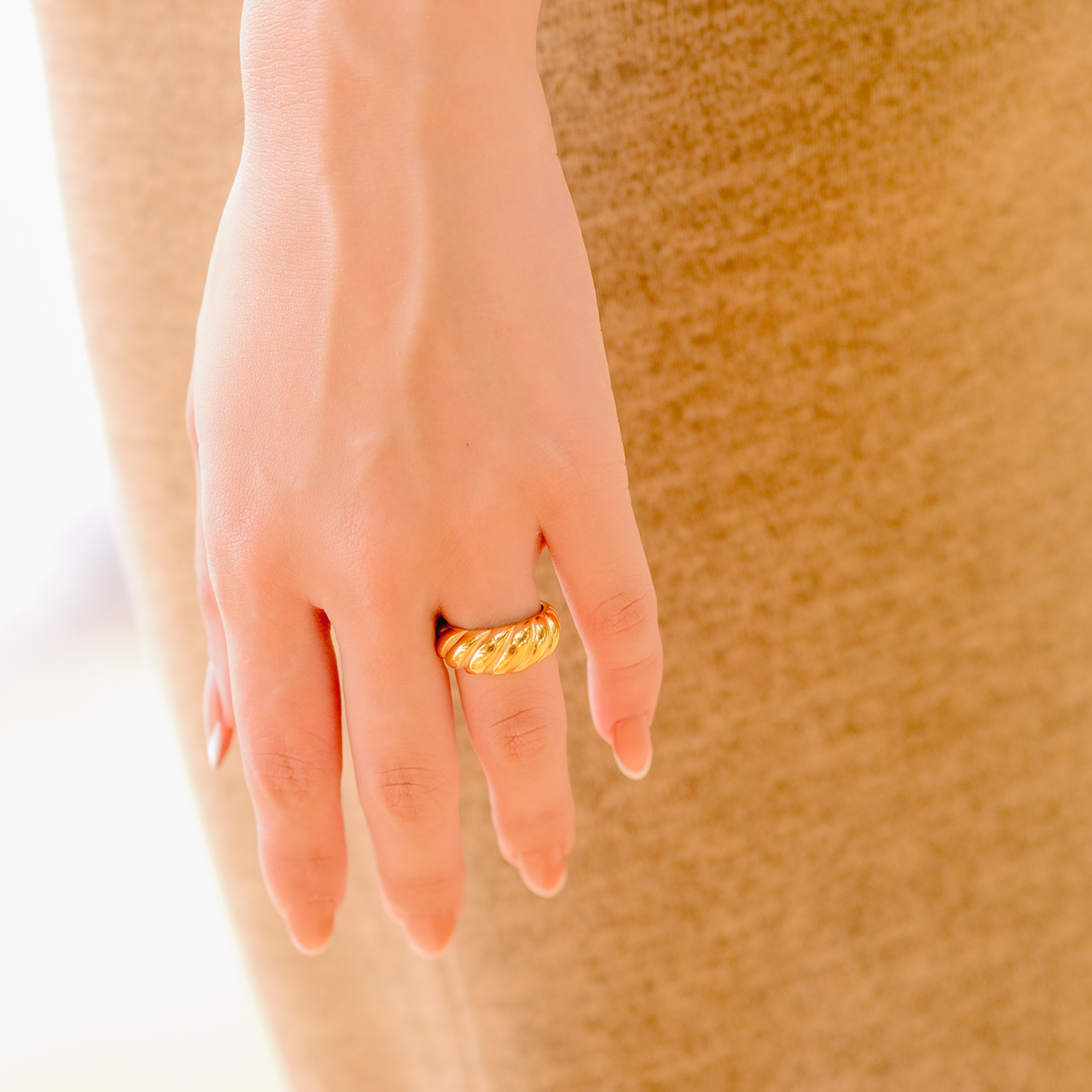 Amaia Gouden Croissant Ring