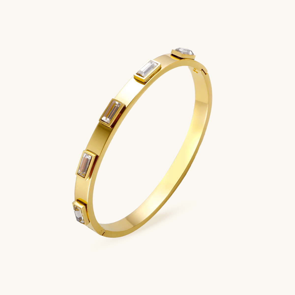 Cubic Stone Armband - Goud