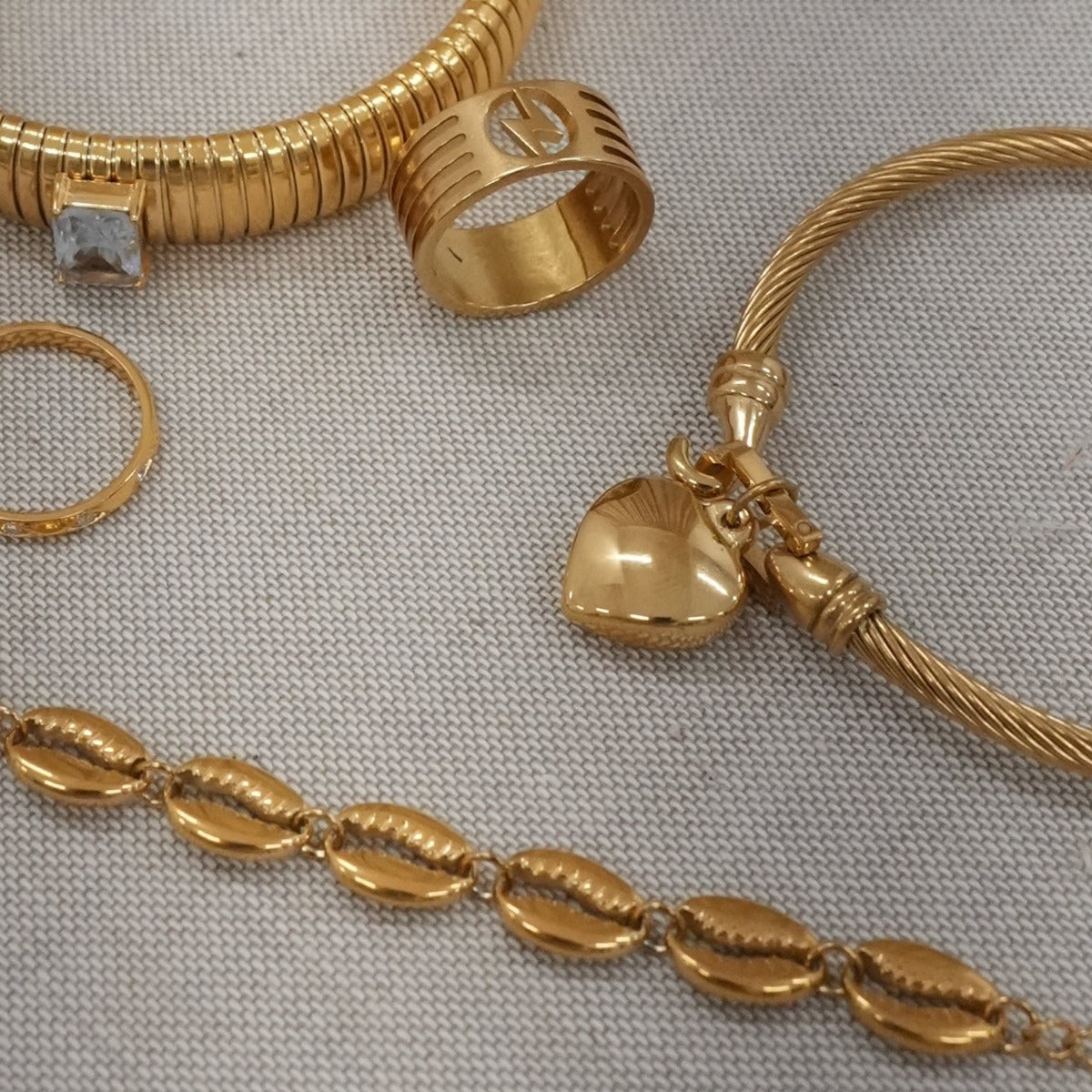 Hart Hangertje Armband - Goud
