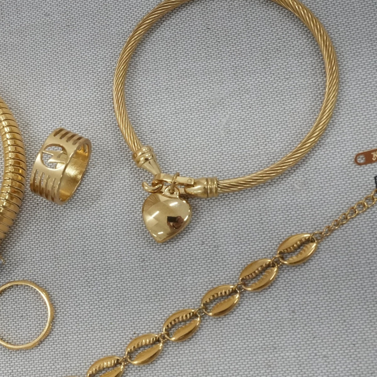 Hart Hangertje Armband - Goud