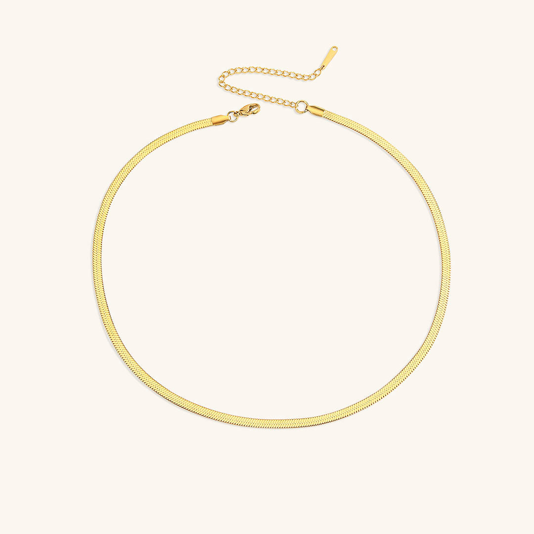 Elizabeth Gouden Herringbone Ketting