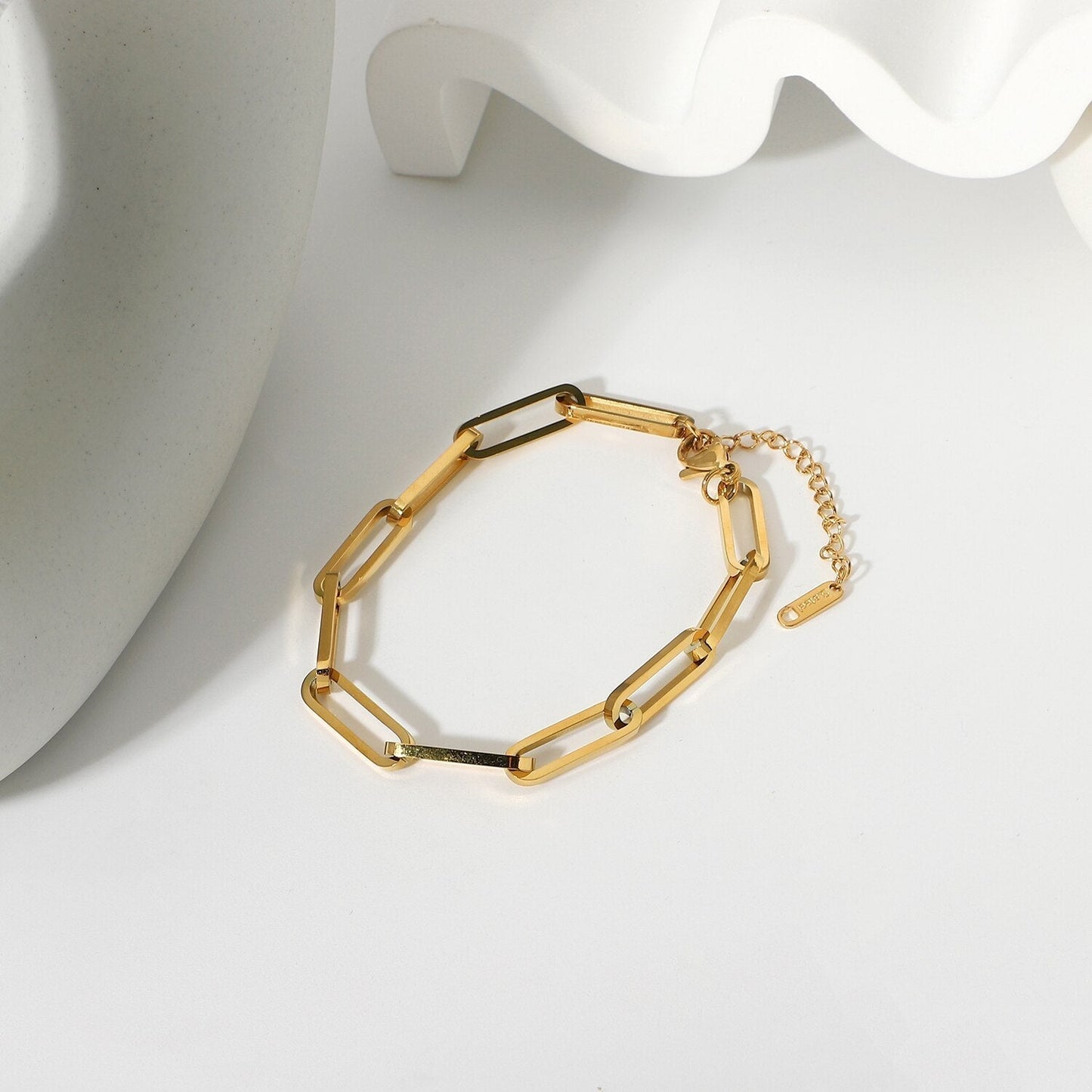 Asta Gouden Paperclip Kettingarmband