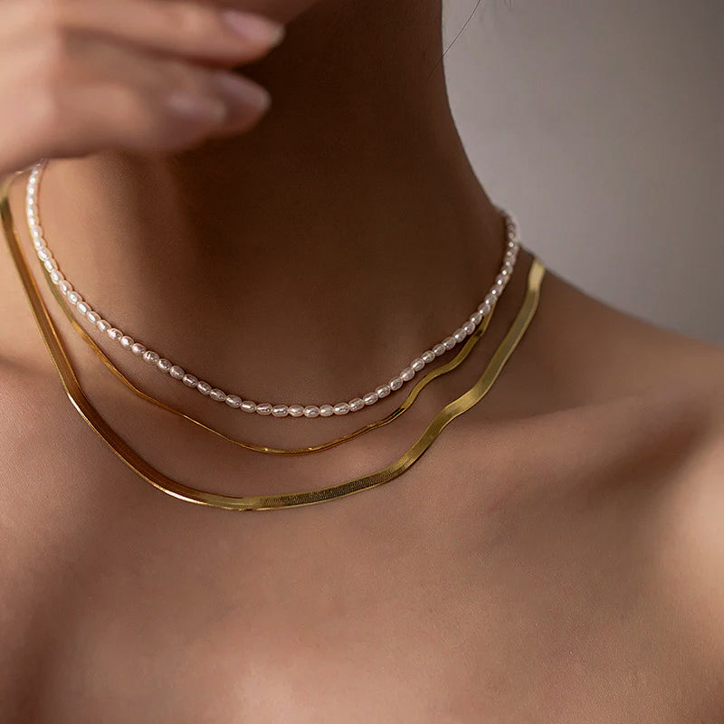Zoetwater Parel Choker Ketting