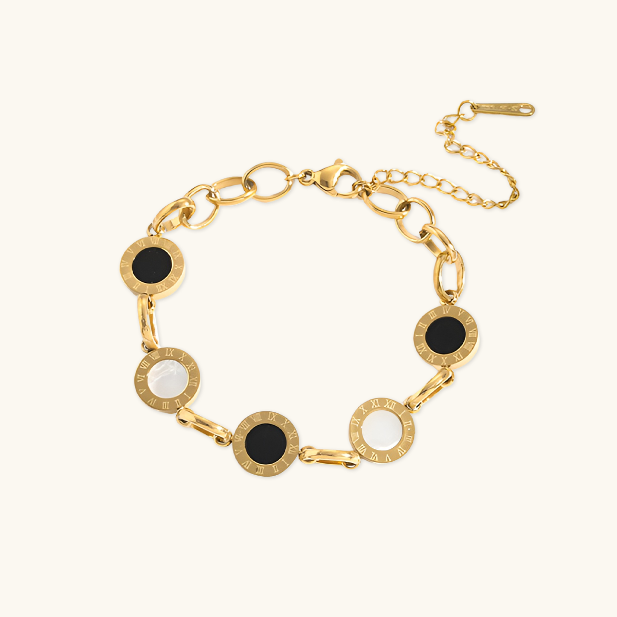 Monochrome Clip Kettingarmband - Goud