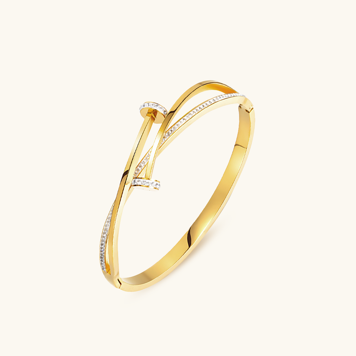 Nagelsteen Armband - Goud