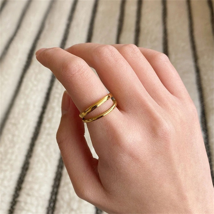 Olivia Gelaagde Gouden Ring