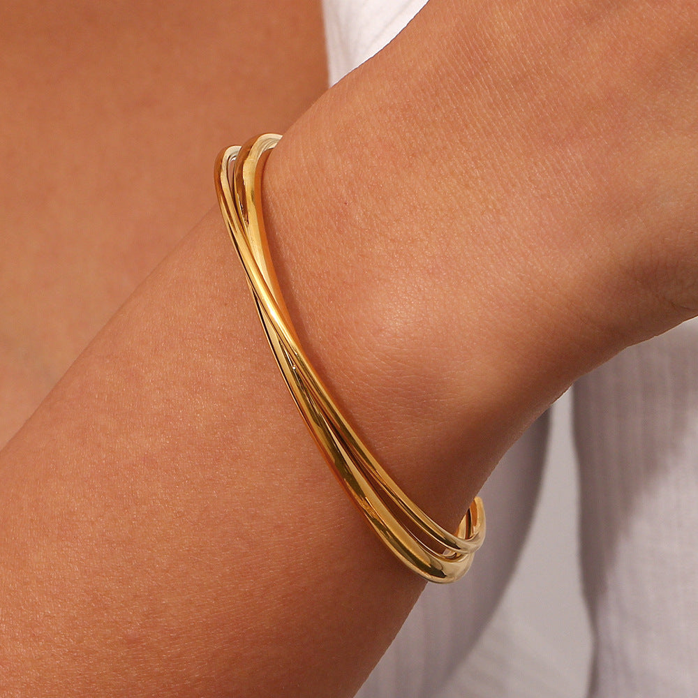 Rianne Gelaagde Gouden Bangle