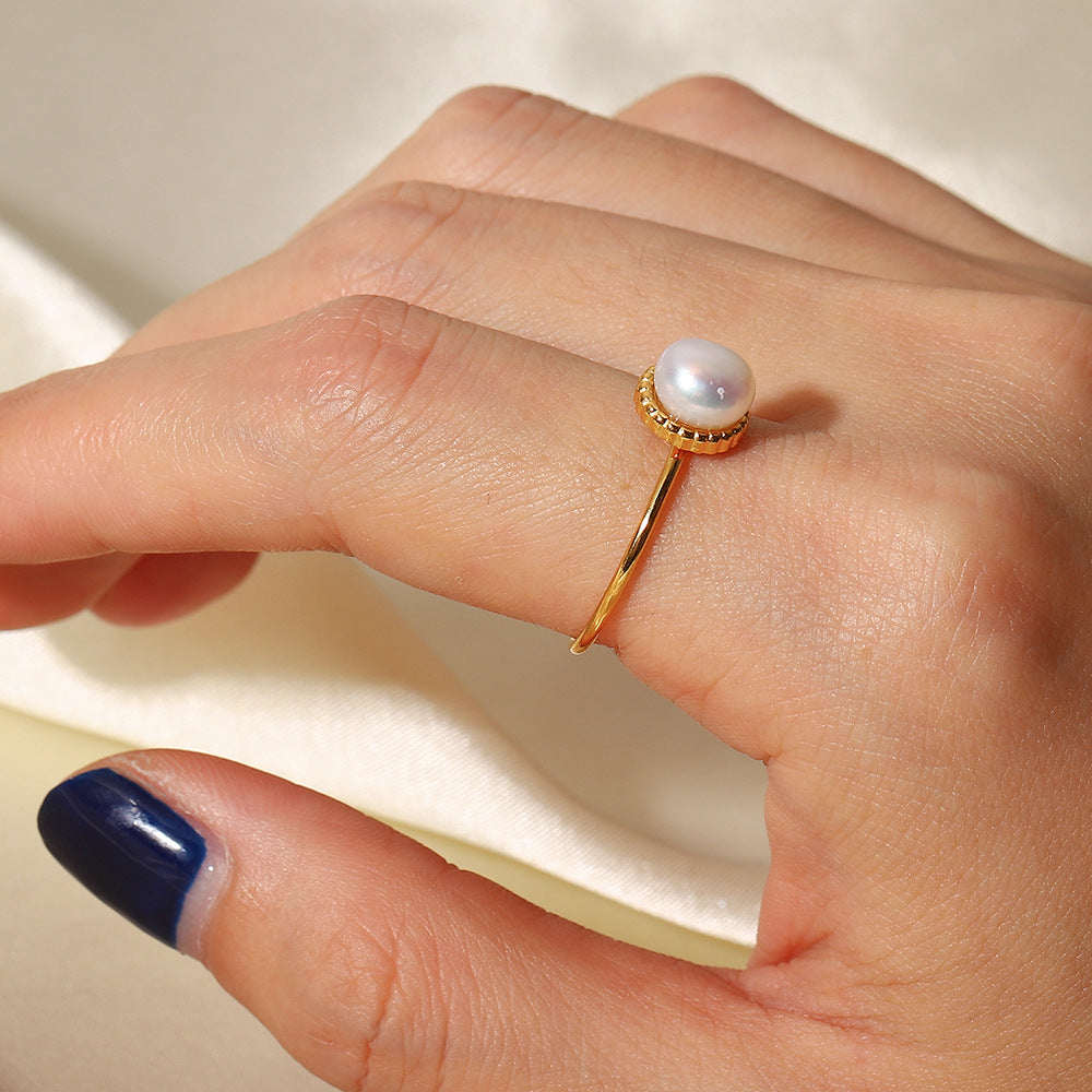 Solis Gouden Parelring
