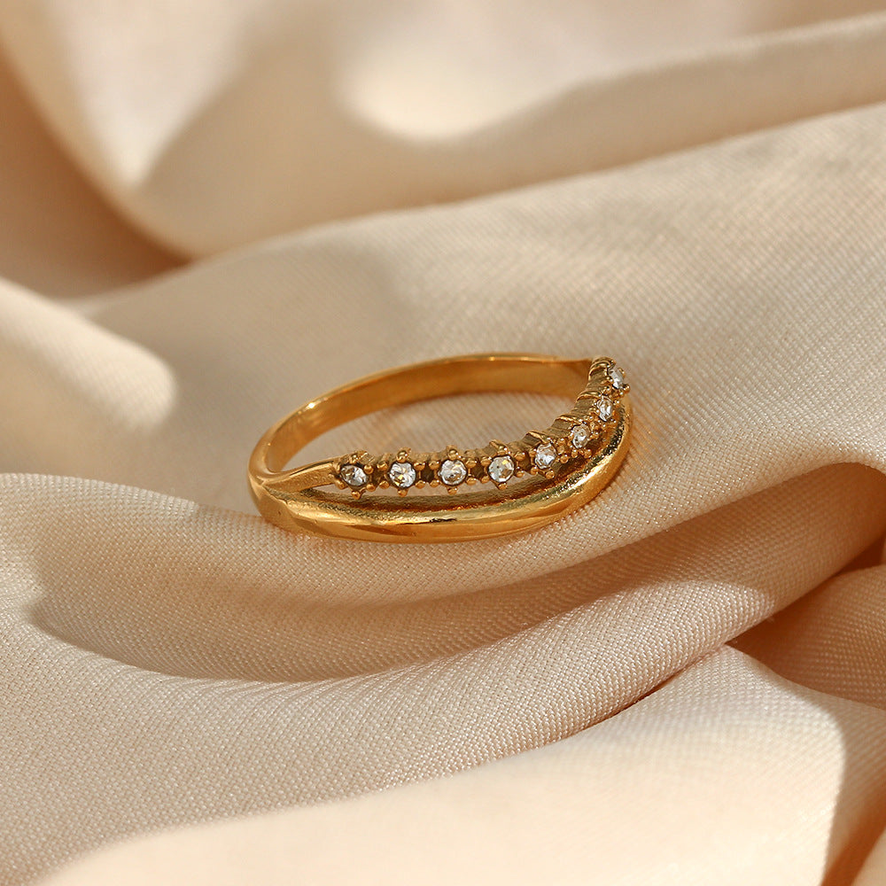 Adeline Diamant Simulant Gouden Ring