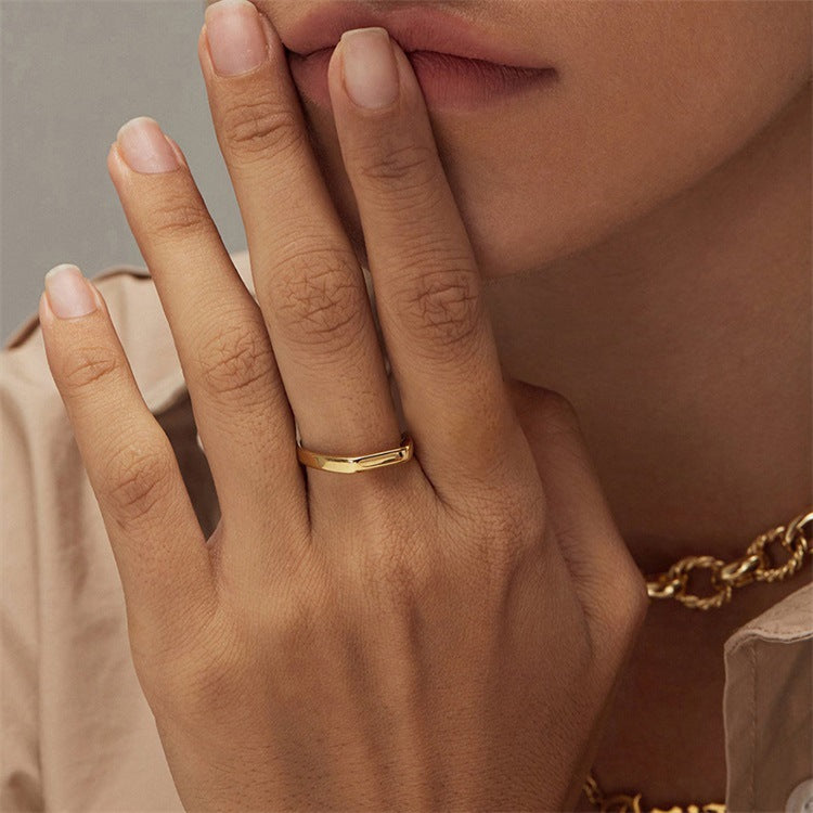 Sasha Geometrische Gouden Ring
