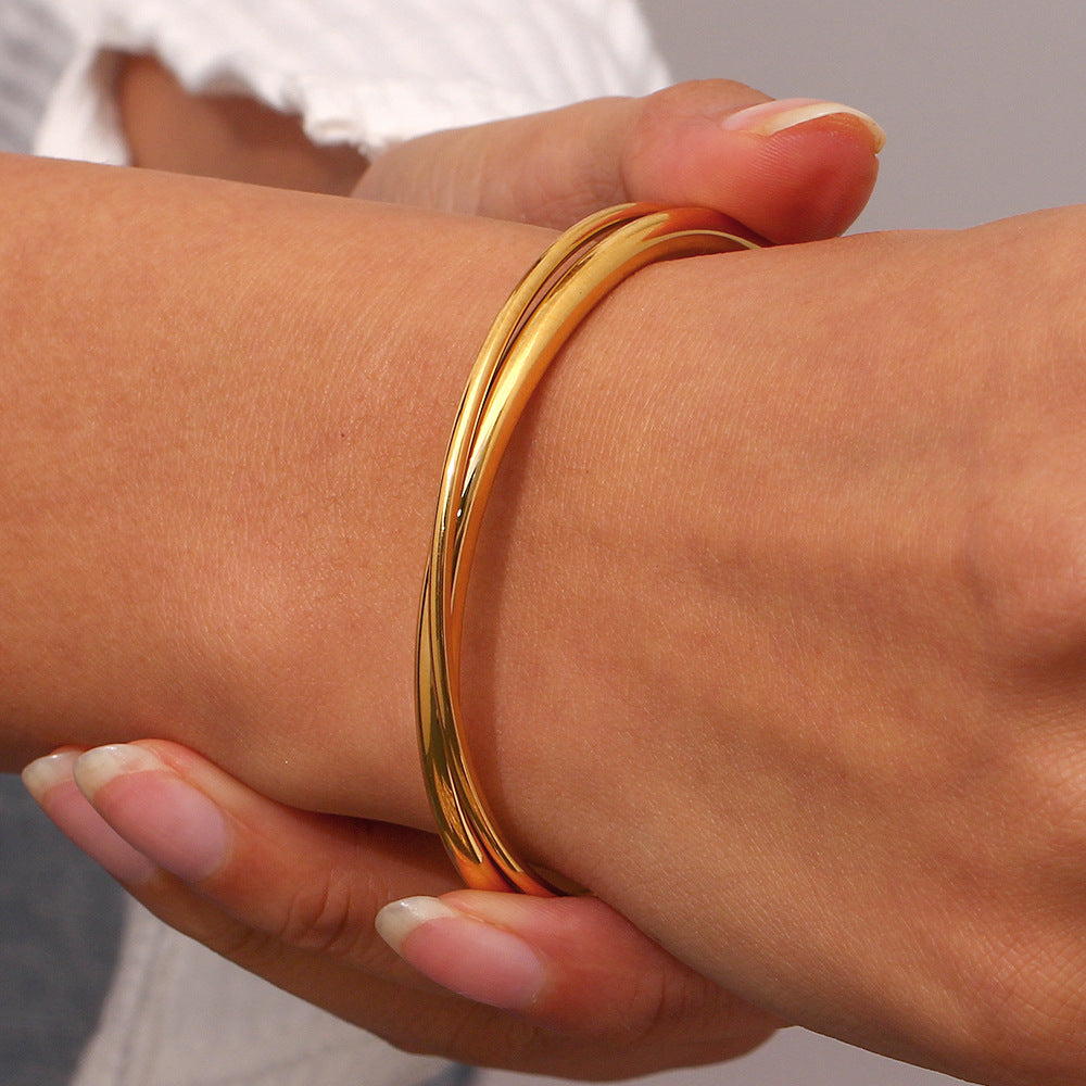 Rianne Gelaagde Gouden Bangle