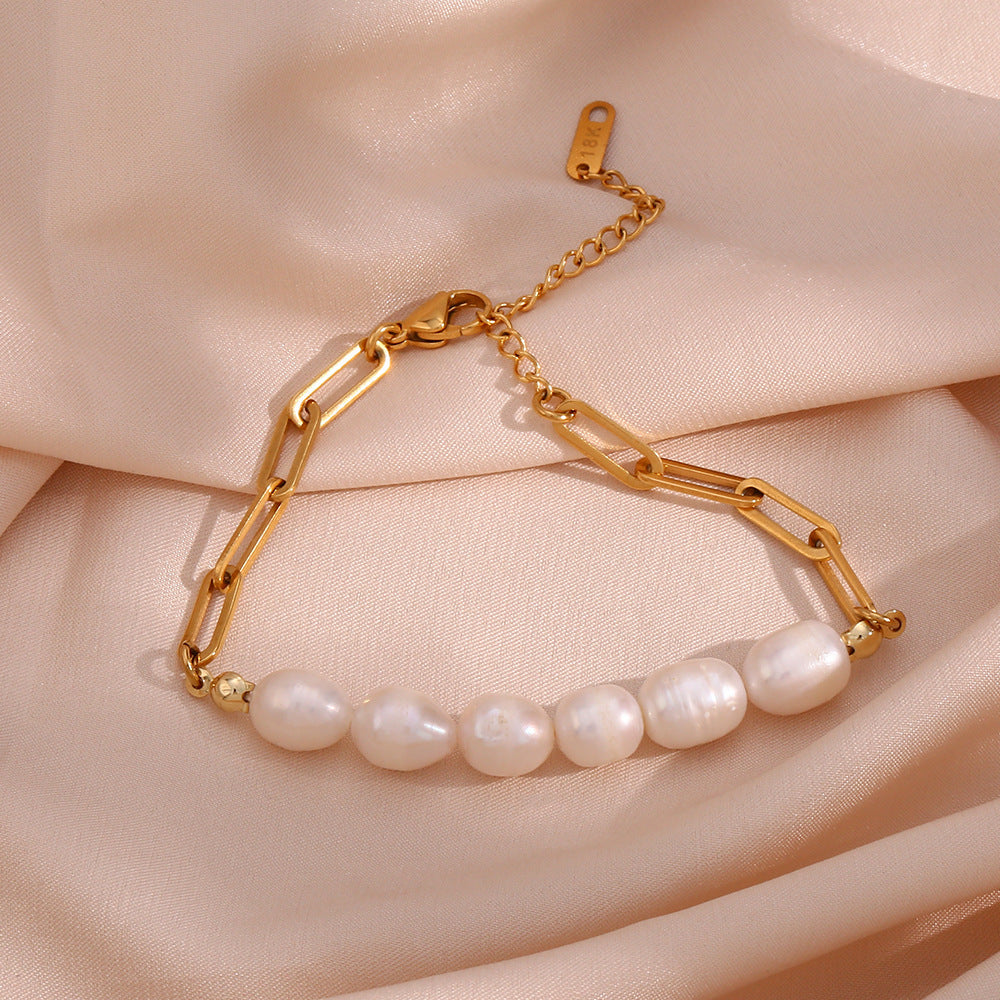 Mary Paperclip Ketting Parel Armband