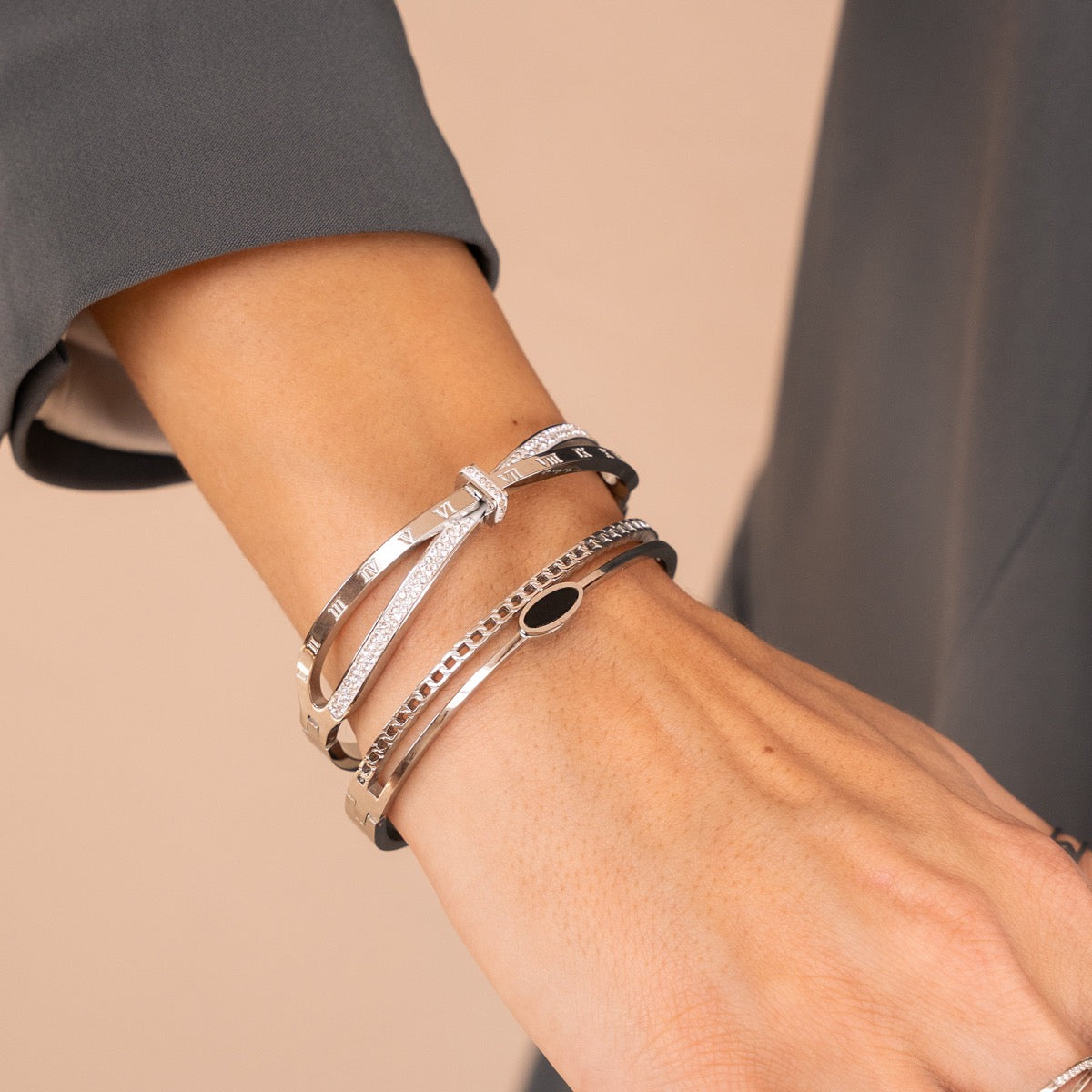 Riviera Bangle Armband - Zilver