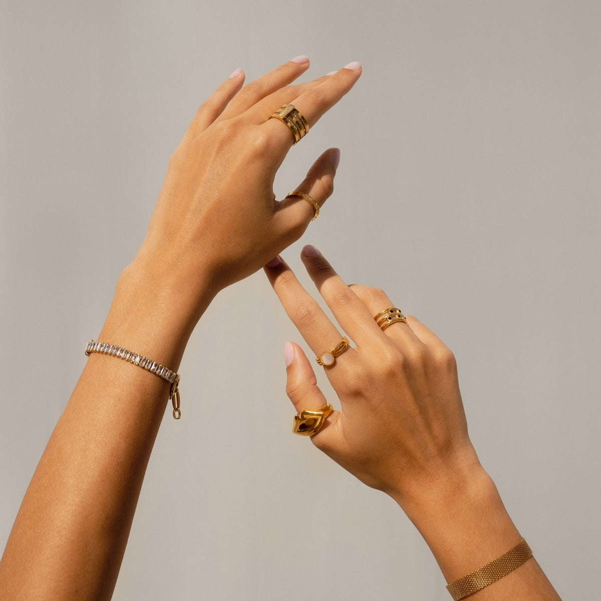 Cordelia Contrast Armband - Goud