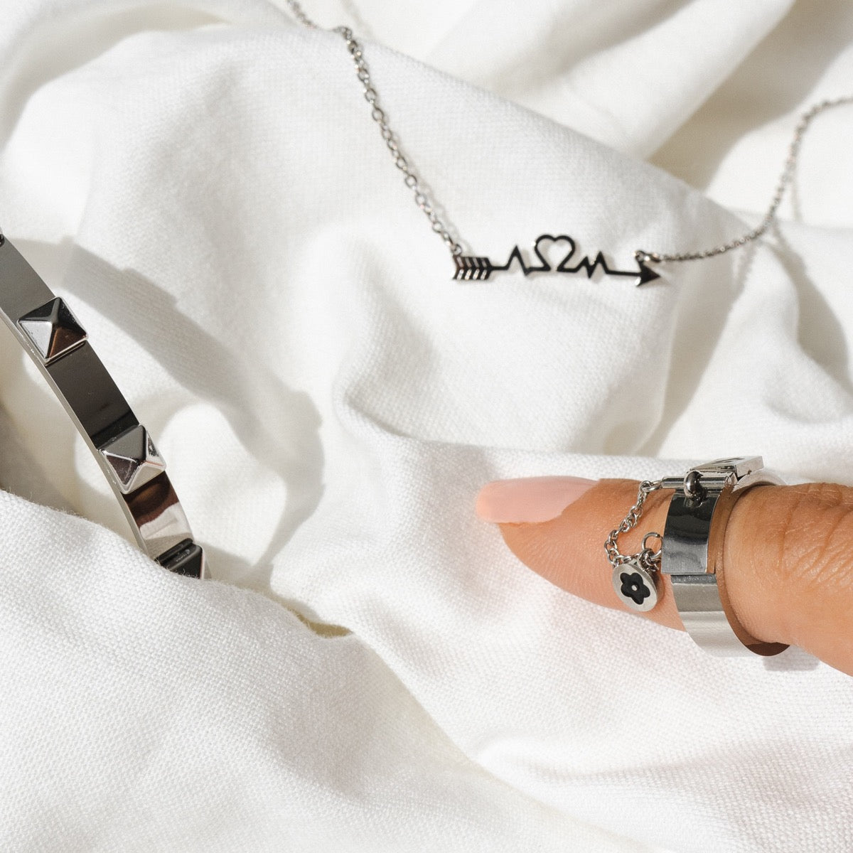 Studarmband – Zilver
