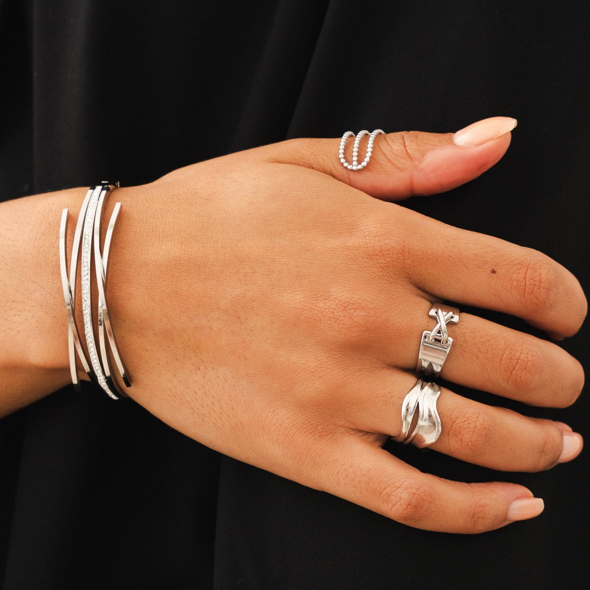 Florence Bangle Bracelet - Zilver