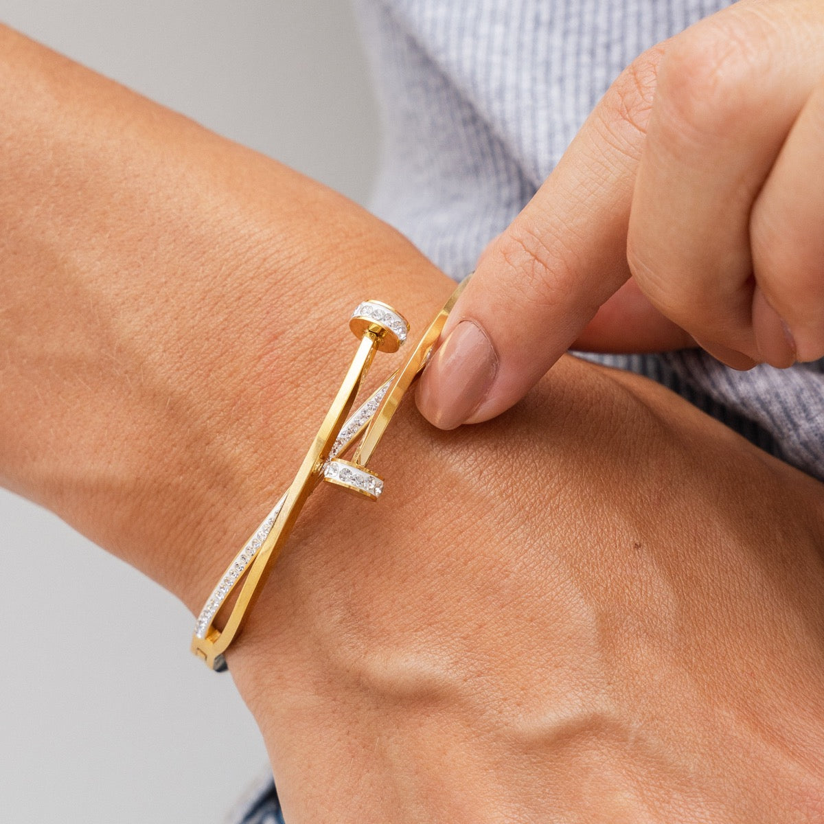 Nagelsteen Armband - Goud