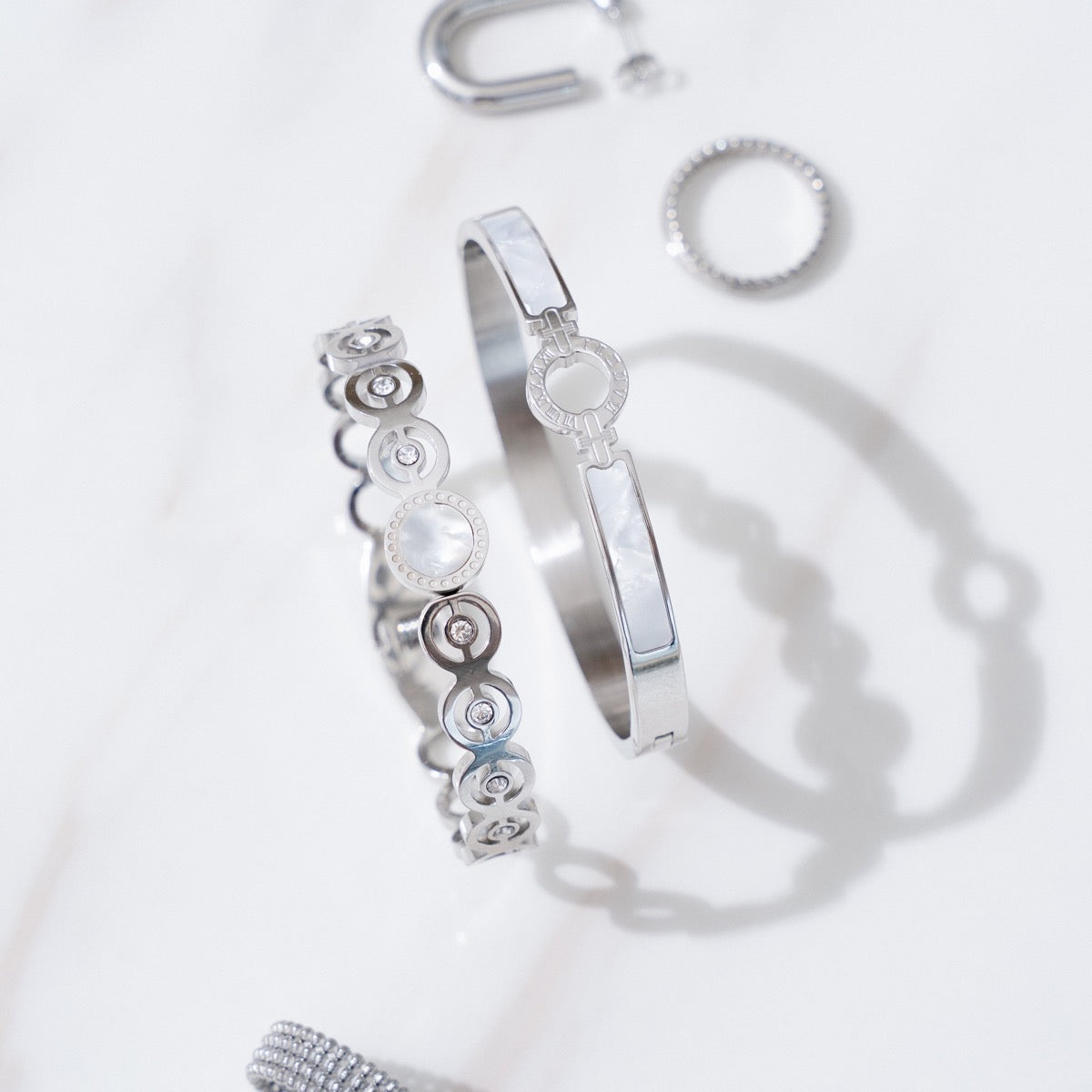 Aura Bangle Armband - Zilver