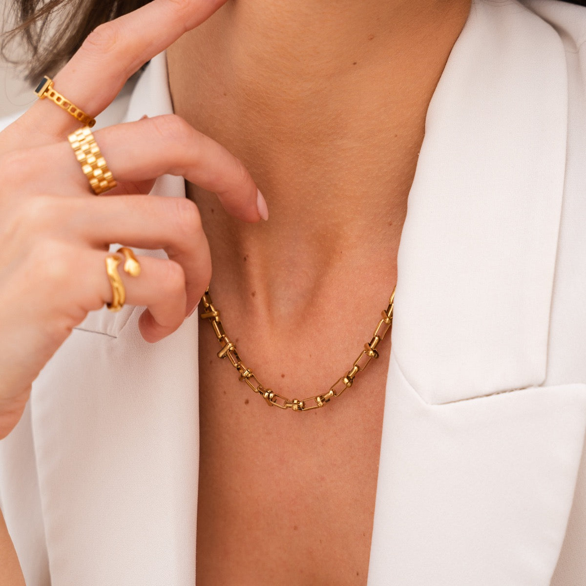 Cairo Choker Ketting - Goud