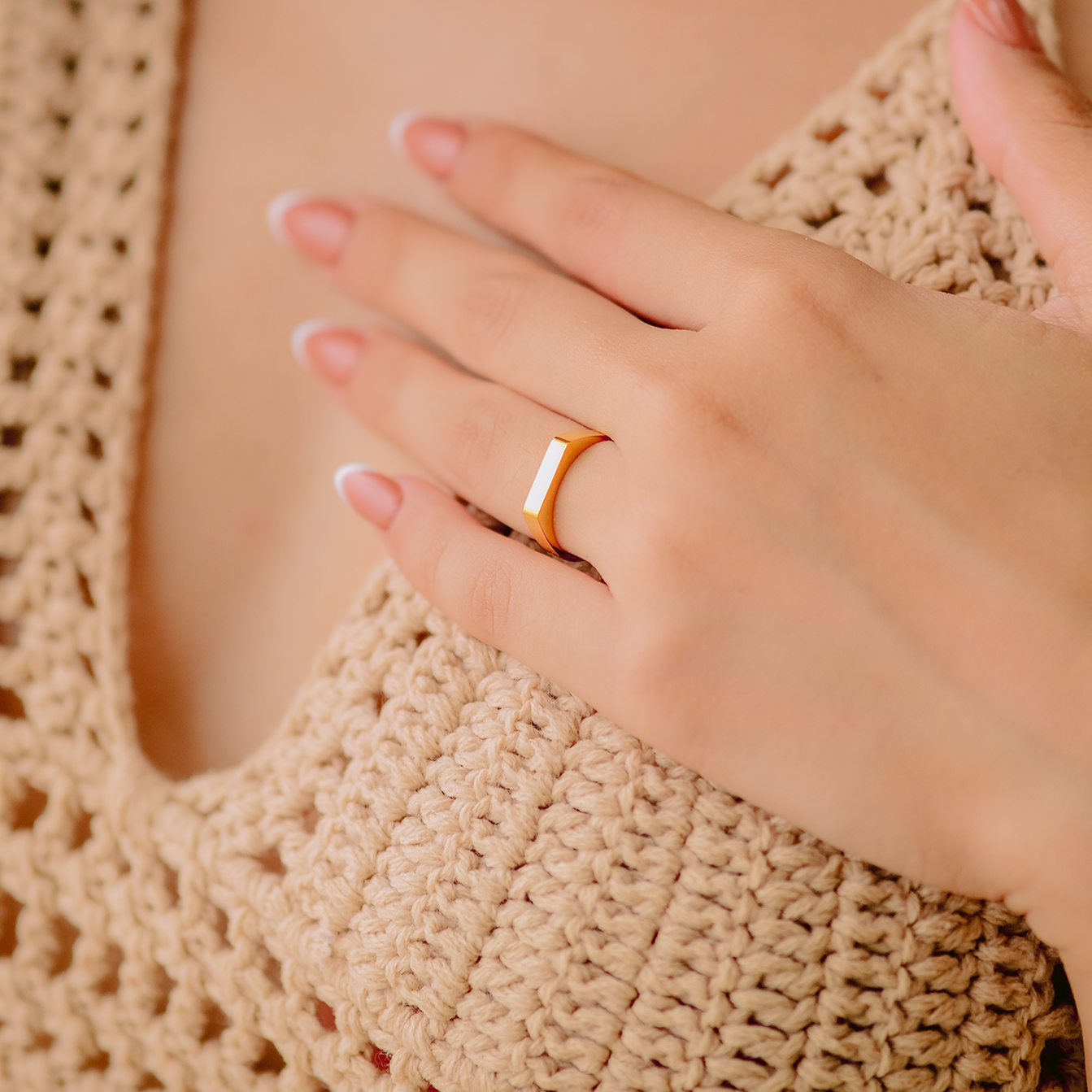 Sasha Geometrische Gouden Ring
