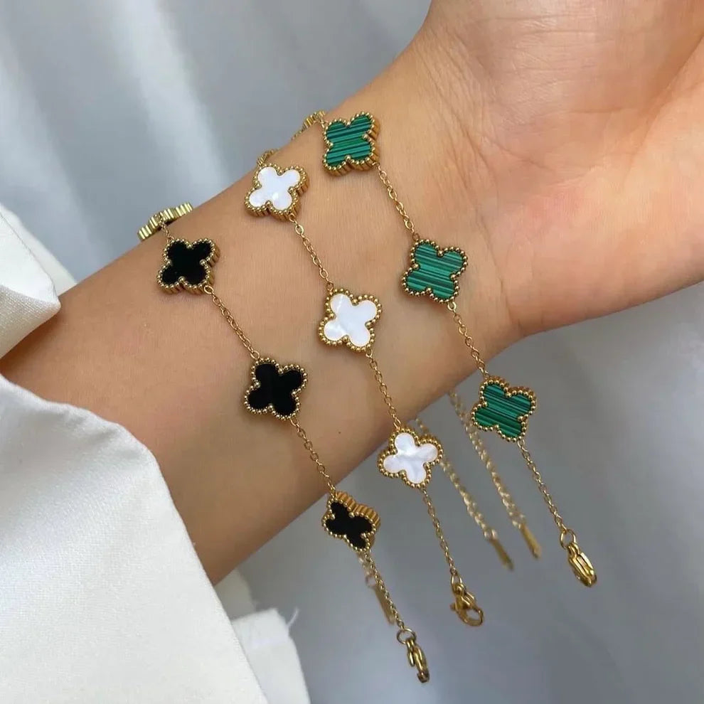 3-delige Klavertje 3 Armband Set