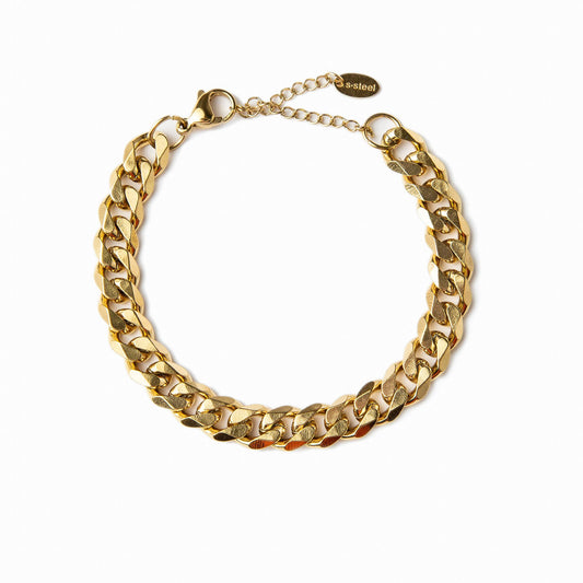 Curb Armband 18K Goud Verguld - Goud
