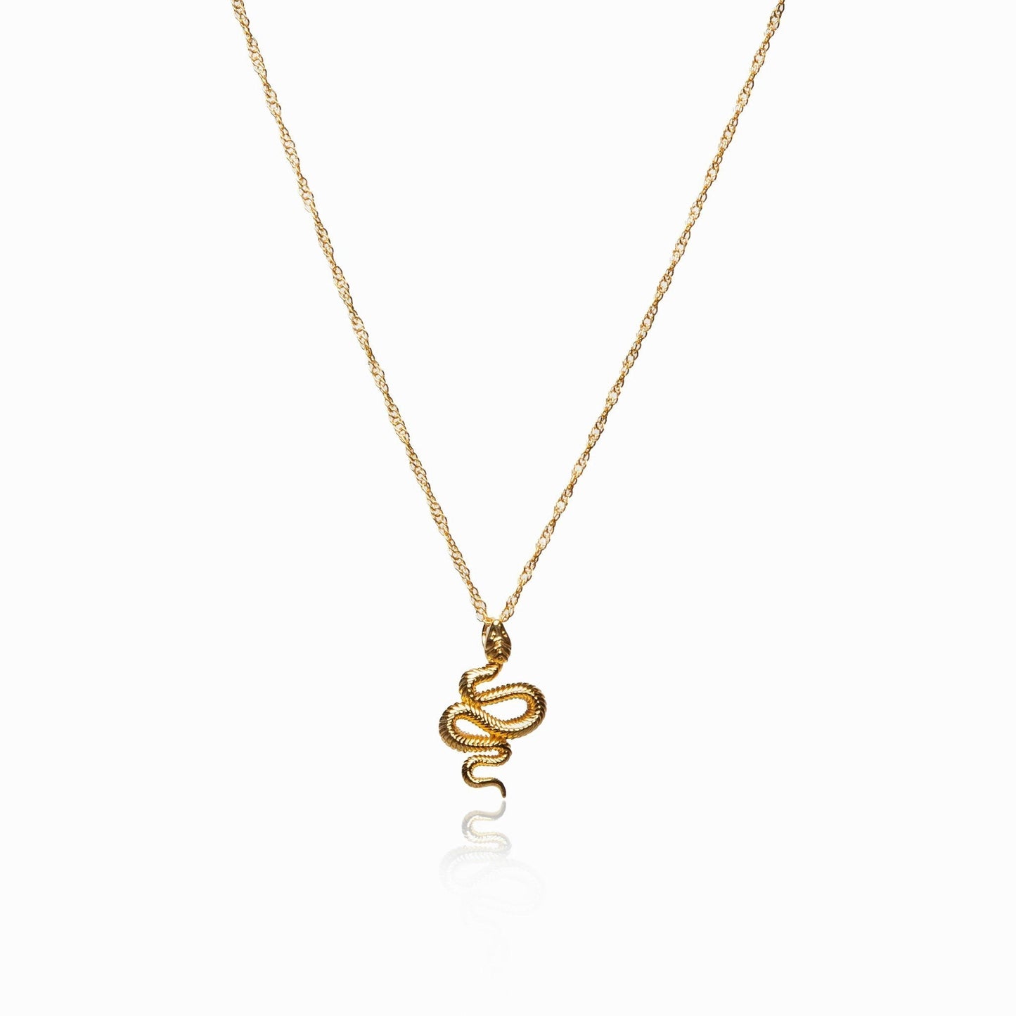 Slang Hanger Ketting - Goud