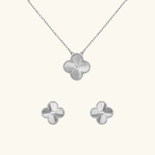 CLOVER | Zilveren Guilloché 2-Bundle