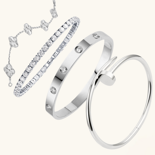 4-delige armbandenset "Silvio"