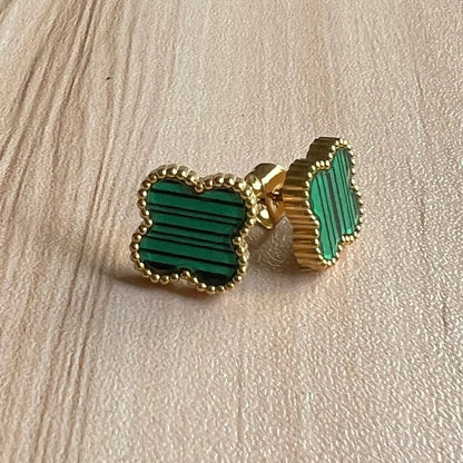 CLOVER | Groene Oorbellen