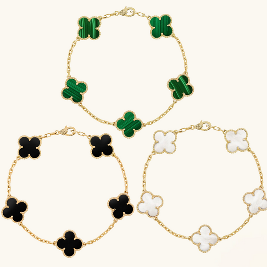 3-delige Klavertje 3 Armband Set