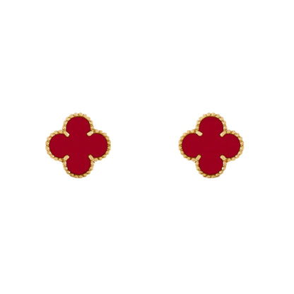 CLOVER | Rode Oorbellen
