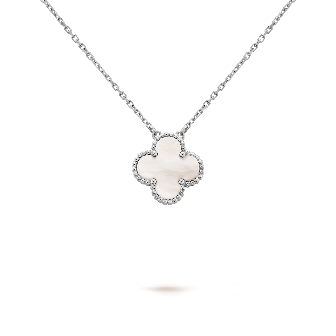CLOVER | Wit/Zilveren Ketting
