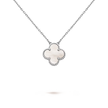 CLOVER | Wit/Zilveren Ketting