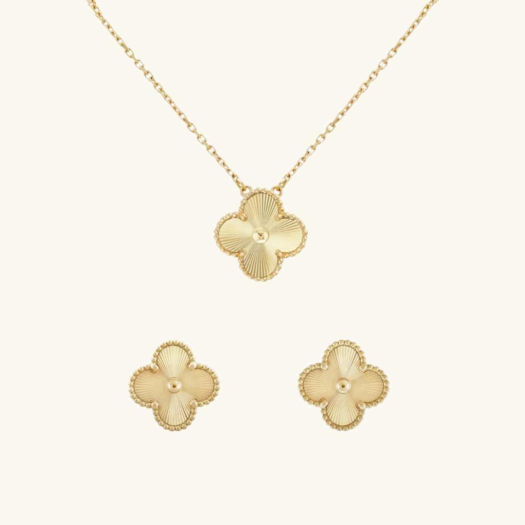 CLOVER | Gouden Guilloché 2-Bundel