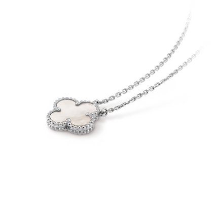 CLOVER | Wit/Zilveren Ketting
