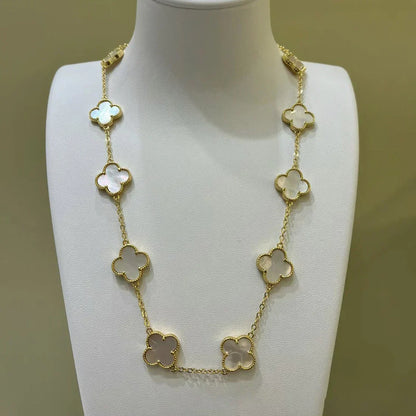 CLOVER | 10 Motief Witte Ketting