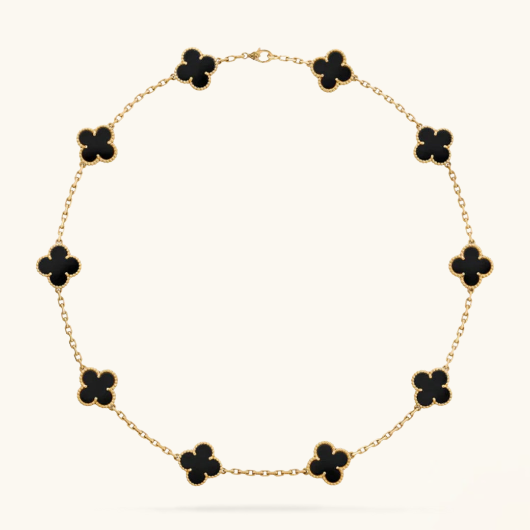 CLOVER | 10 Motief Zwarte Ketting