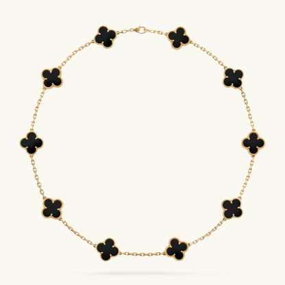 CLOVER | 10 Motief Zwarte Ketting
