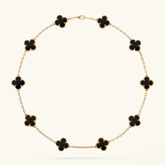CLOVER | 10 Motief Zwarte Ketting