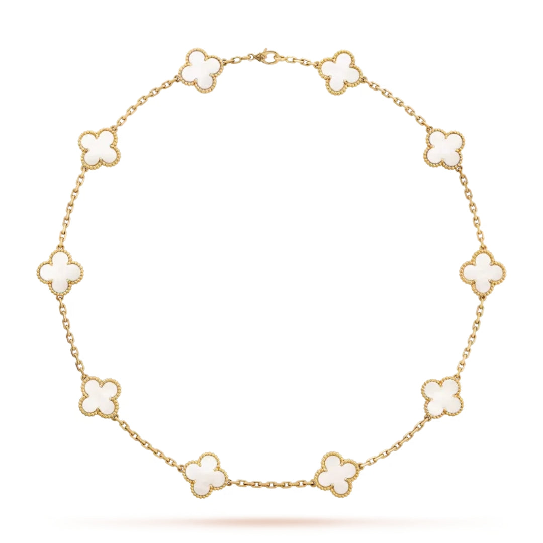 CLOVER | 10 Motief Witte Ketting