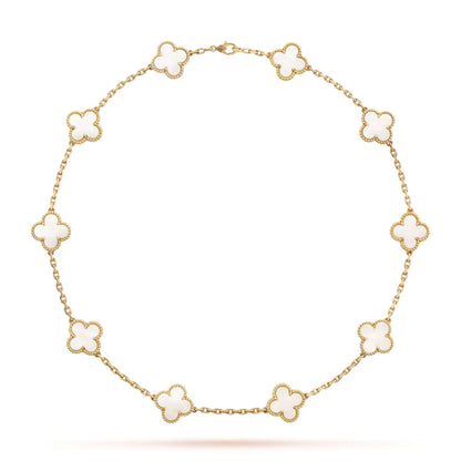 CLOVER | 10 Motief Witte Ketting