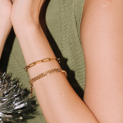 Asta Gouden Paperclip Kettingarmband