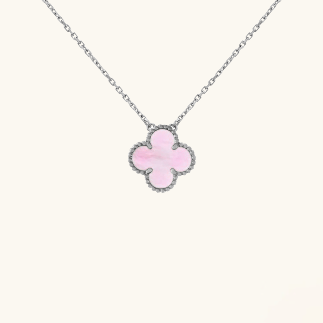 CLOVER | Roze/Zilveren Ketting
