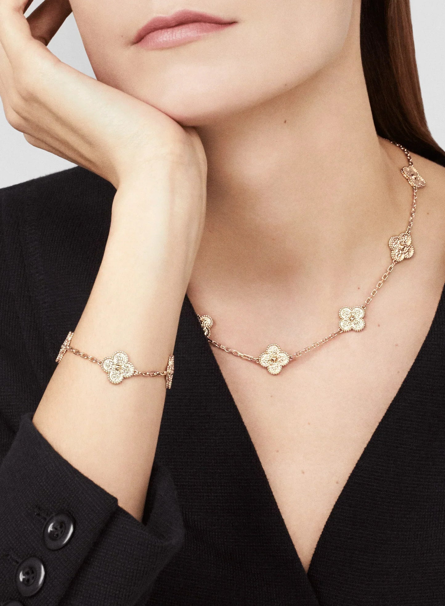 CLOVER | 10 Motief Roze Ketting