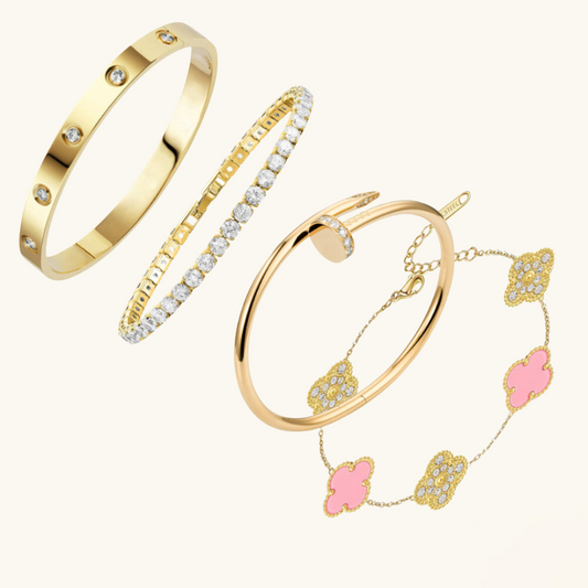 4-delige Armband Set - Goud