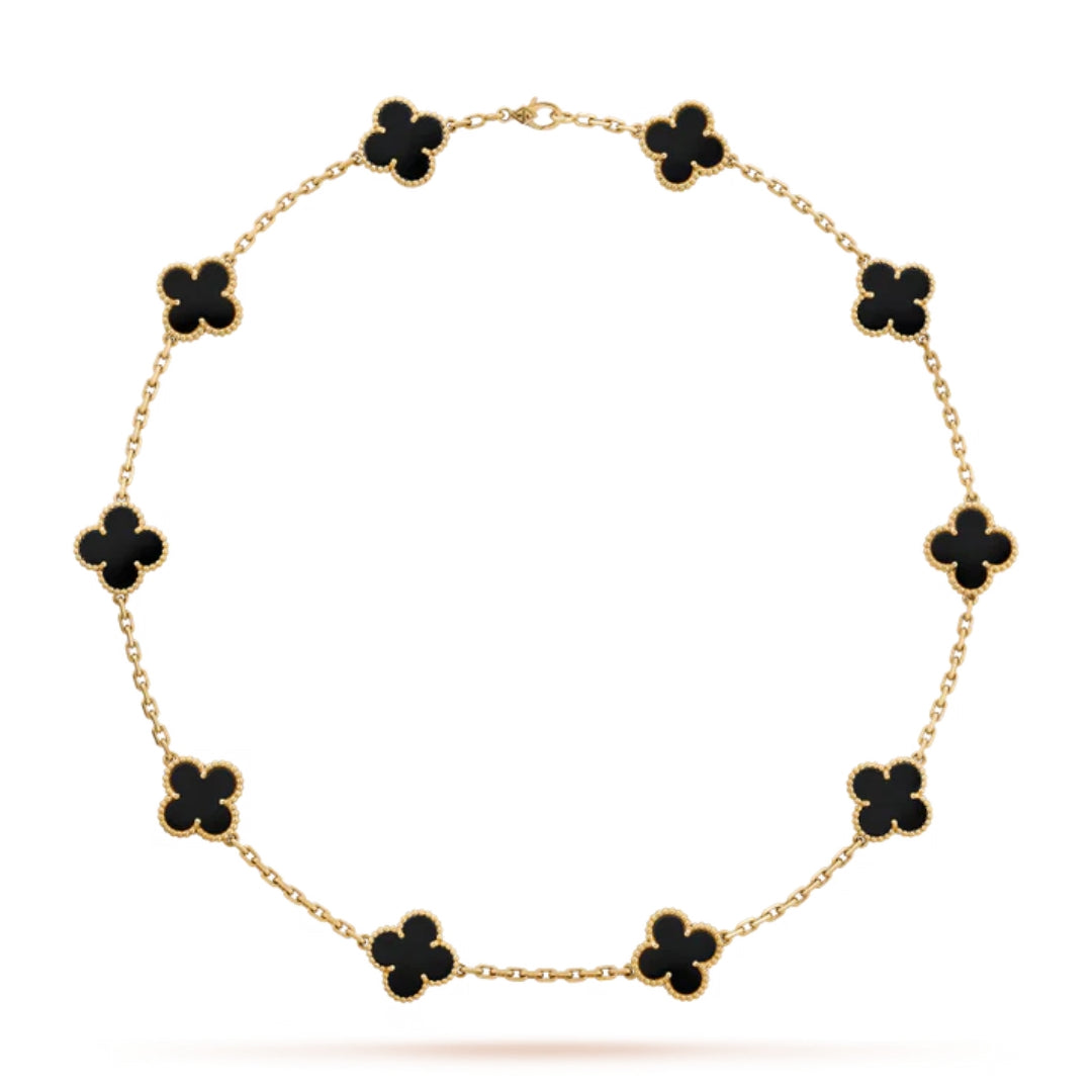 CLOVER | 10 Motief Zwarte Ketting